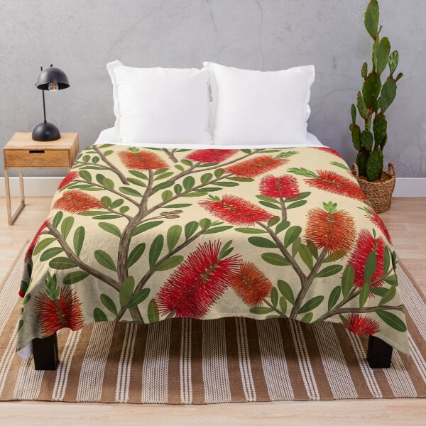 Item preview, Classic Red Bottlebrush Australian Botanical Pattern designed and sold by Studio BC.
