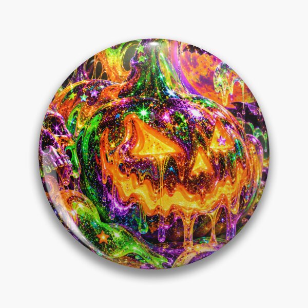 Item preview, Psychedelic Melting Pumpkin Glitter Ghost Halloween designed and sold by BloomOfDesign.