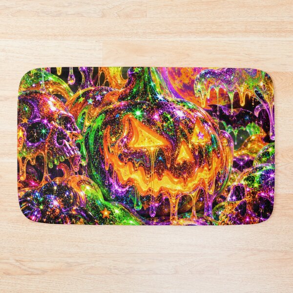 Item preview, Psychedelic Melting Pumpkin Glitter Ghost Halloween designed and sold by BloomOfDesign.
