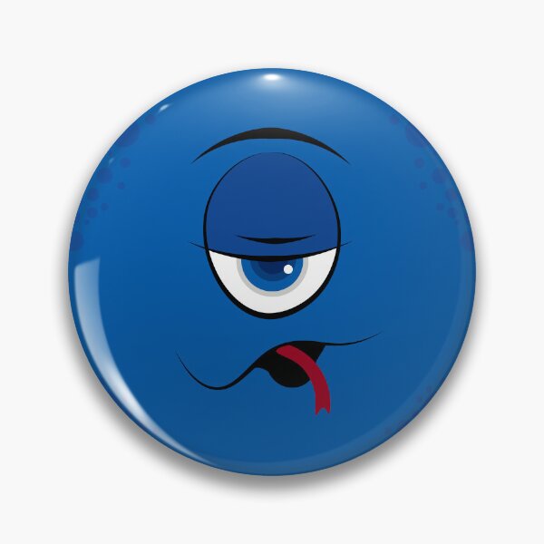 Item preview, Cheeky blue monster – Funny face with a big tongue designed and sold by Nicole Bleck.