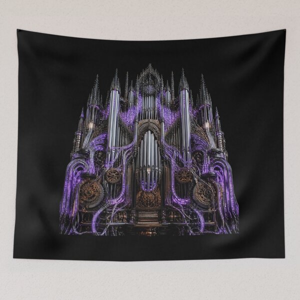 Item preview, Gothic Cathedral Pipe Organ Cyberpunk Archive designed and sold by LazyDayzCo.