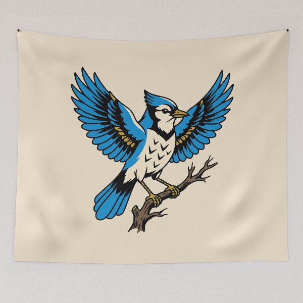 Item preview, Blue Jay Traditional Tattoo Flash designed and sold by Rariks.