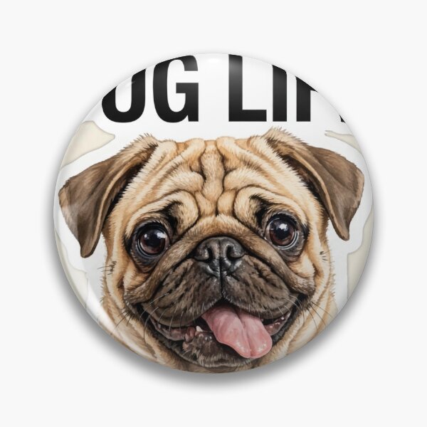 Item preview, Pug Life — Realistic Pug Funny Dog Sticker designed and sold by SniffGiggle.