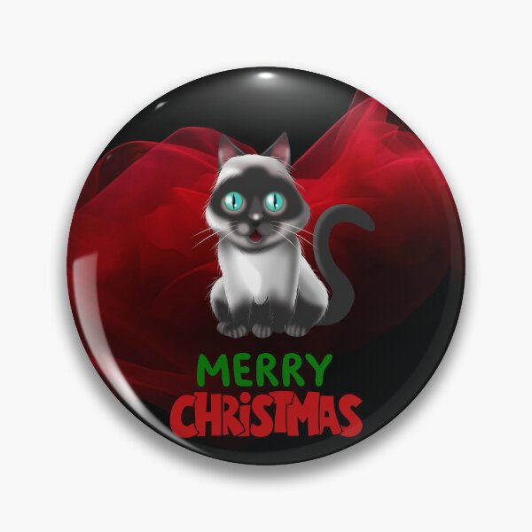 Item preview, Cute Siamese Cat Merry Christmas Holiday Art designed and sold by stormk10.
