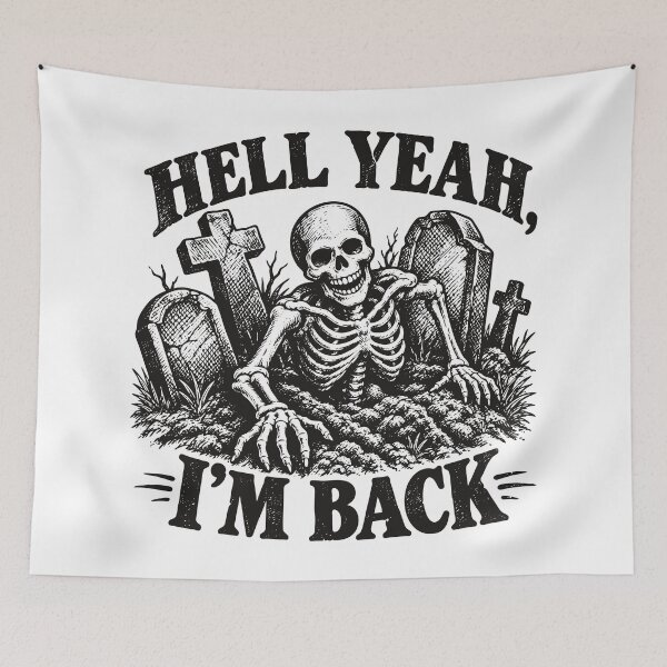 Item preview, Hell Yeah, I’m Back (with Black Lettering) designed and sold by VelvetRoom.