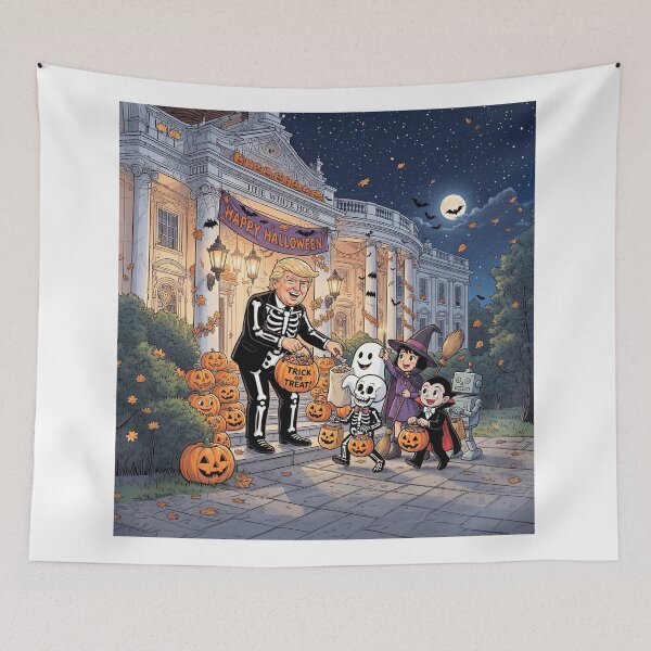 Item preview, Donald Trump Handing Candy To Trick And Treaters designed and sold by Home Decor Art.