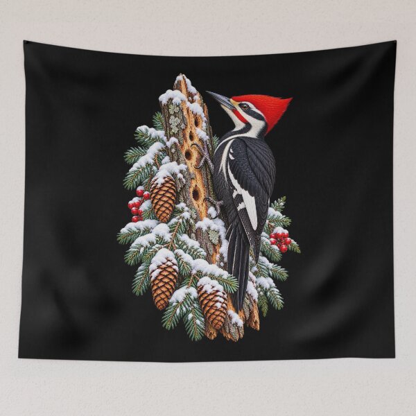 Item preview, Winter Crest Woodpecker designed and sold by RockitBaby.
