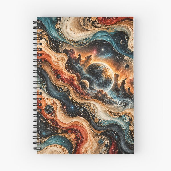 Item preview,  Cosmic Flow Abstract – Celestial Planets & Nebula Fluid Space Art designed and sold by AnimalAirtistry.