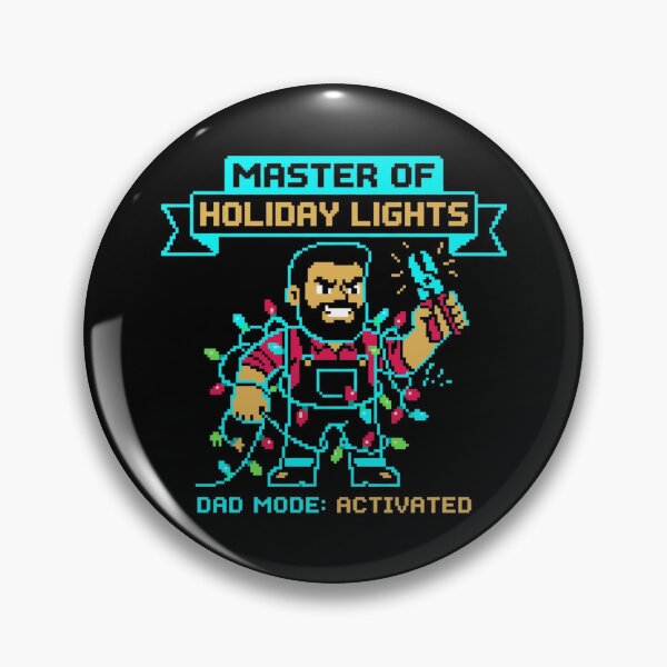 Item preview, Master Of Holiday Lights Dad Mode Activated Retro Pixel Christmas designed and sold by TeNovaStudio.