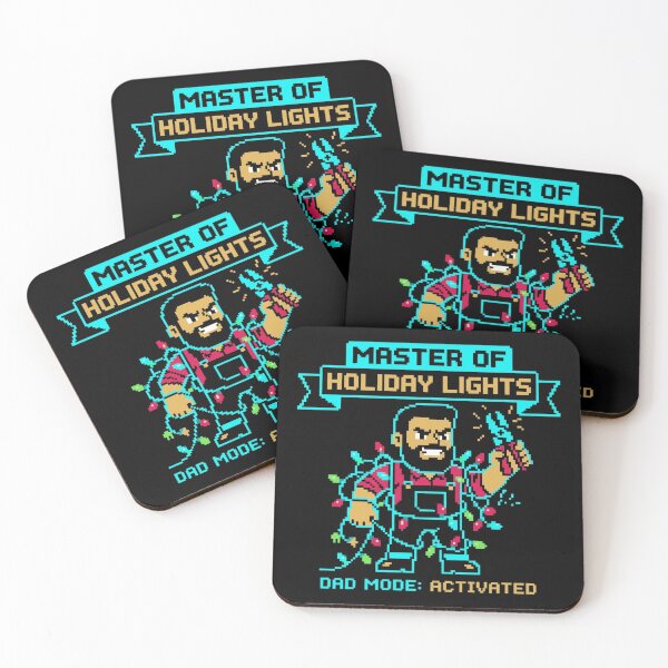 Item preview, Master Of Holiday Lights Dad Mode Activated Retro Pixel Christmas designed and sold by TeNovaStudio.
