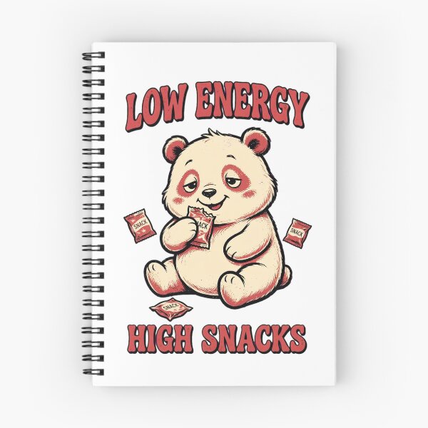 Item preview, Low Energy High Snacks — Lazy Cute Panda Funny Design designed and sold by GeorgyCrafts.
