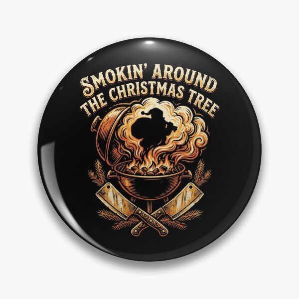 Item preview, Smokin Around The Christmas Tree Funny BBQ Grill Dad Christmas designed and sold by TeNovaStudio.