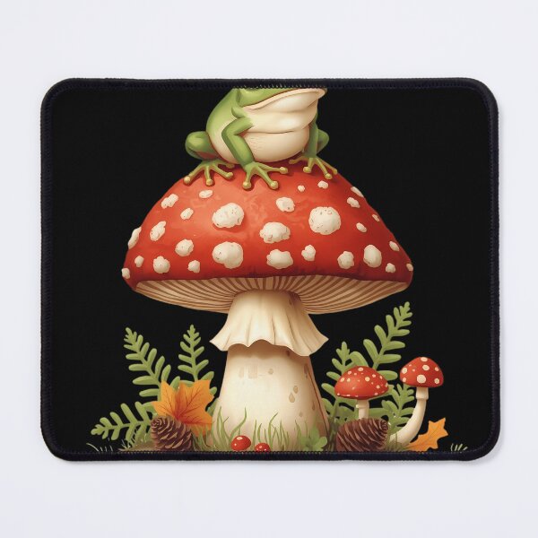 Item preview, Cute Frog on Amanita Mushroom Dark Cottagecore Vintage Sticker designed and sold by Youram.