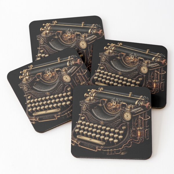 Item preview, Steampunk Typewriter Biomechanical Clockwork designed and sold by LazyDayzCo.