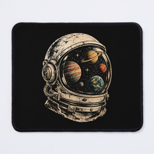 Item preview, Vintage Astronaut Helmet Planet Reflection designed and sold by DemureArtsy.