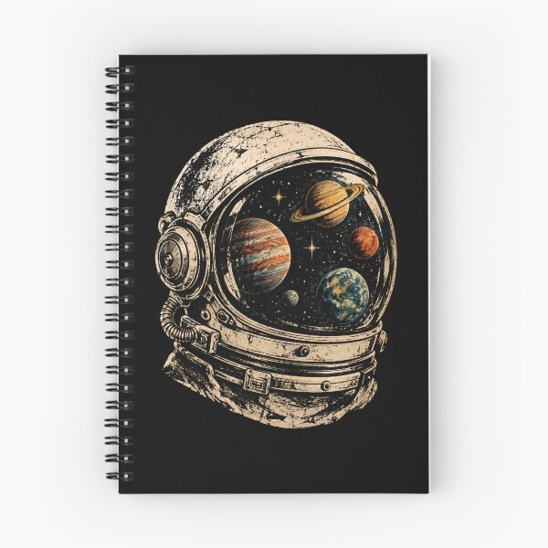 Item preview, Vintage Astronaut Helmet Planet Reflection designed and sold by DemureArtsy.