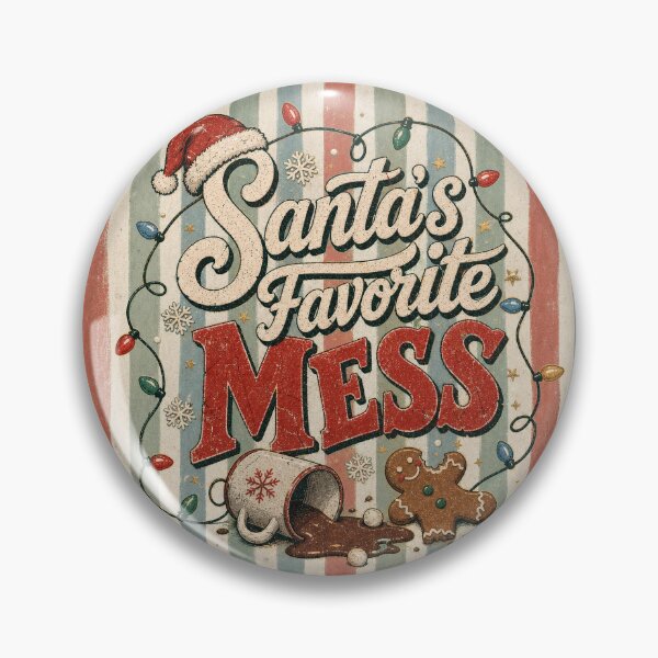 Item preview, Santa's Favorite Mess Funny Vintage Christmas Design designed and sold by PrintandJoy.