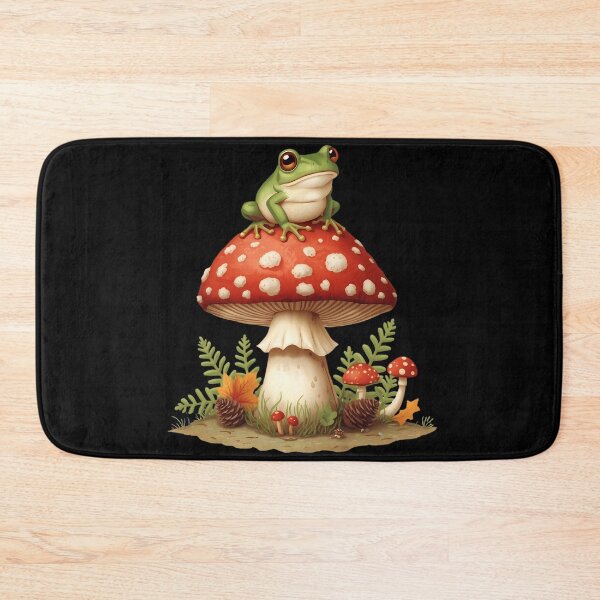 Item preview, Cute Frog on Amanita Mushroom Dark Cottagecore Vintage Sticker designed and sold by Youram.