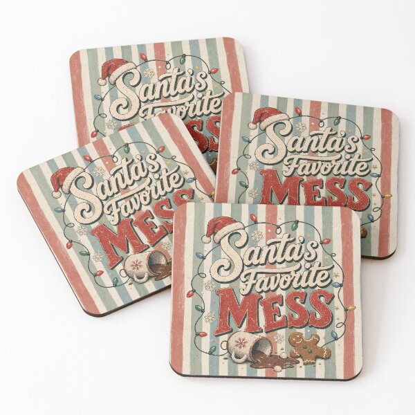 Item preview, Santa's Favorite Mess Funny Vintage Christmas Design designed and sold by PrintandJoy.