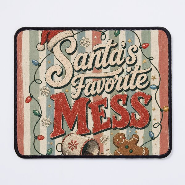 Item preview, Santa's Favorite Mess Funny Vintage Christmas Design designed and sold by PrintandJoy.