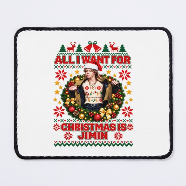 Item preview, All I Want for Christmas Is Jimin Holiday Fan designed and sold by OddPopARt.