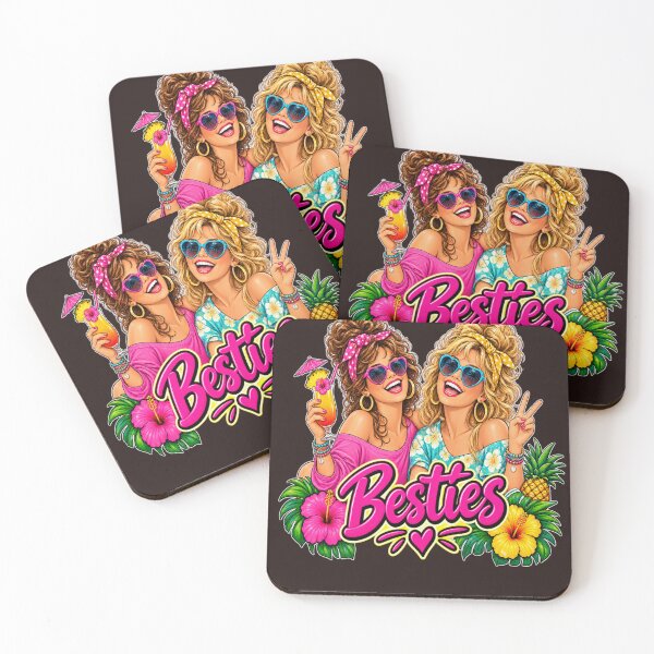 Item preview, Besties Forever Funny Best Friends Tropical Summer Girl Design designed and sold by Artbysarmina.