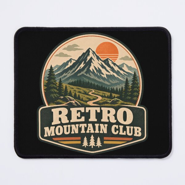Item preview, Retro Mountain Club Vintage Hiking Badge Outdoor Adventure Graphic designed and sold by MCV-Designs.
