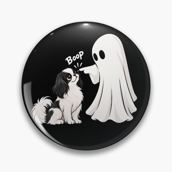 Item preview, Funny Ghost Japanese Chin Dog Boop Halloween Design Mom Dad designed and sold by rafaeltto.