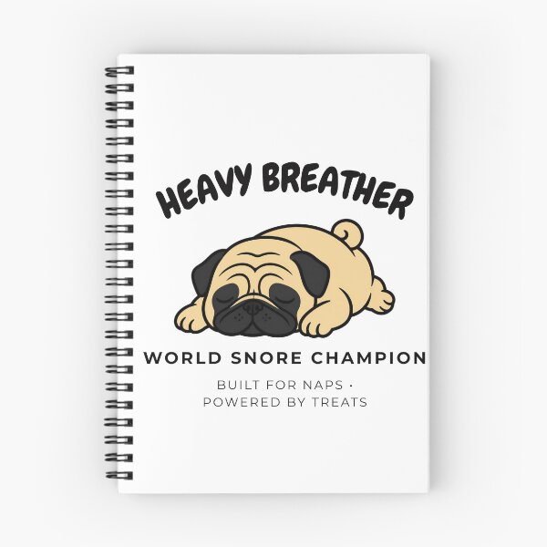Item preview, Pug Heavy Breather Funny Snoring Dog Sleeping Retro Art designed and sold by wildsilencee.