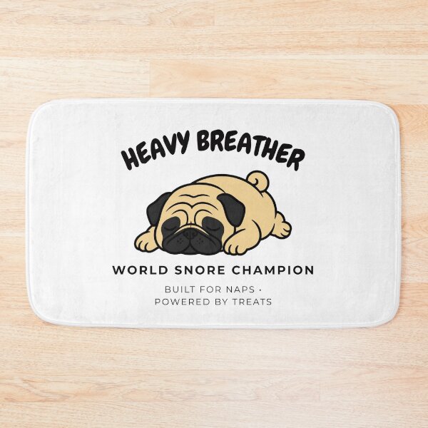 Item preview, Pug Heavy Breather Funny Snoring Dog Sleeping Retro Art designed and sold by wildsilencee.