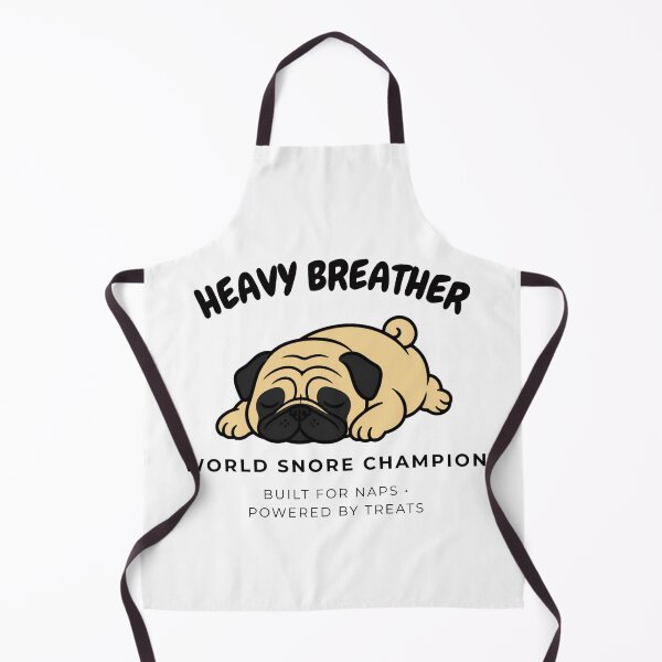 Item preview, Pug Heavy Breather Funny Snoring Dog Sleeping Retro Art designed and sold by wildsilencee.