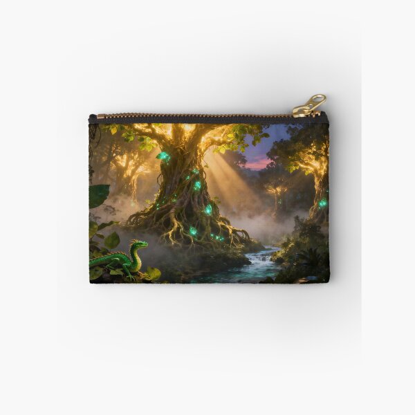 Item preview, Fantasy Landscape of Magical Forest - Draconic Lizard in Foreground designed and sold by Fanta-sticky.