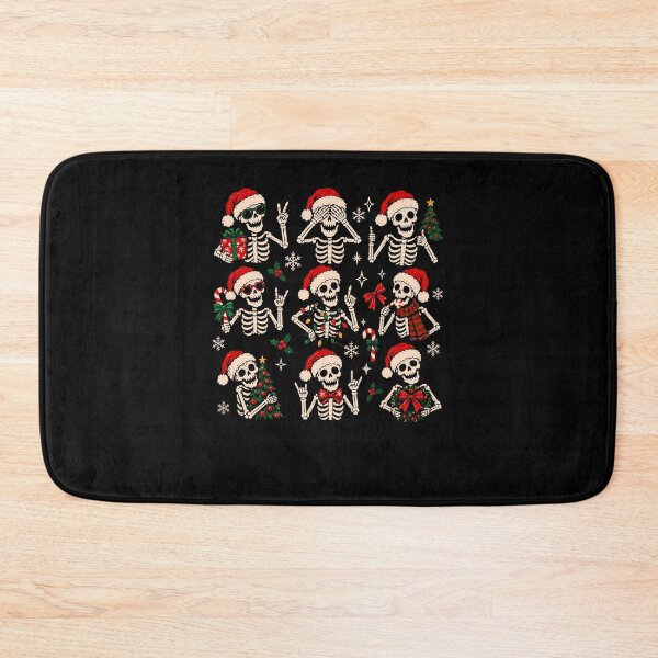 Item preview, Christmas Skeletons Holiday Celebration Vintage Graveyard Style designed and sold by Glow-Paw-Studio.