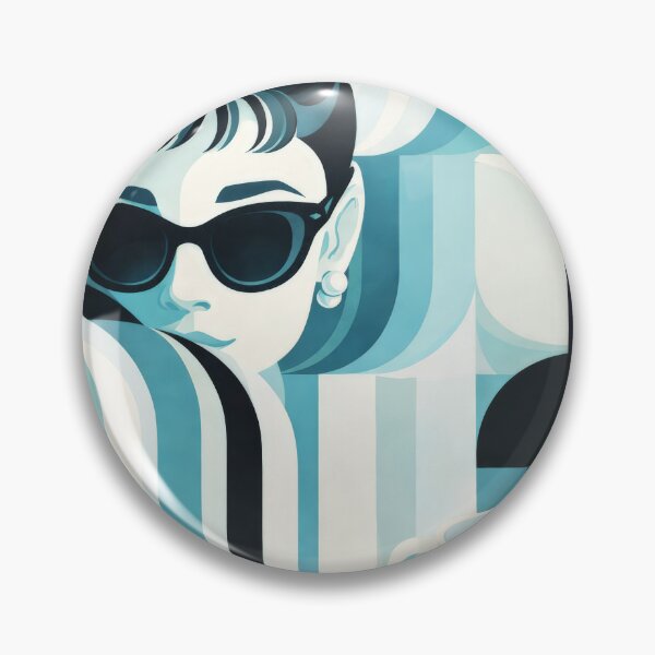Item preview, Classic Cinema Audrey Blue Art Deco Movie Poster designed and sold by Cine8.