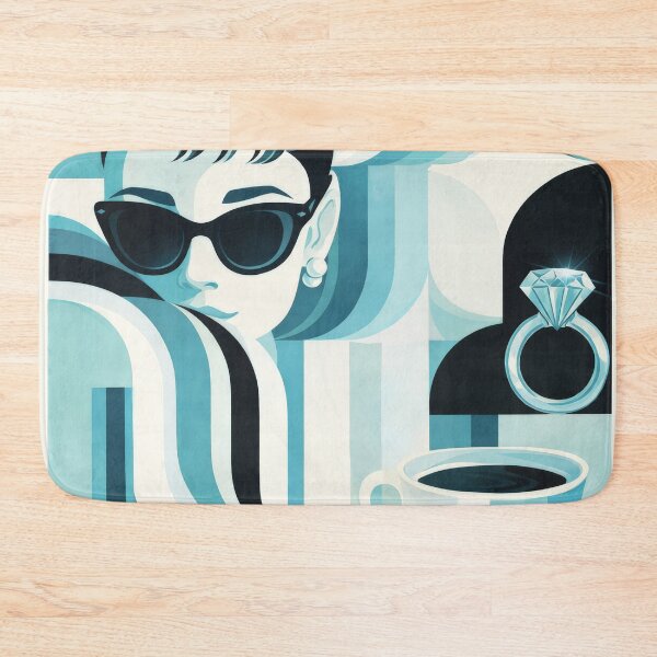 Item preview, Classic Cinema Audrey Blue Art Deco Movie Poster designed and sold by Cine8.