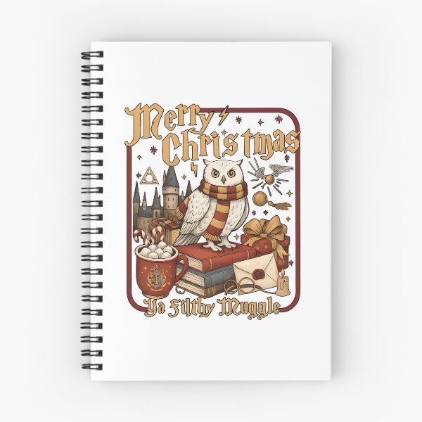 Item preview, Wizarding Christmas Owl Merry Christmas Ya Filthy Muggle designed and sold by OddPopARt.