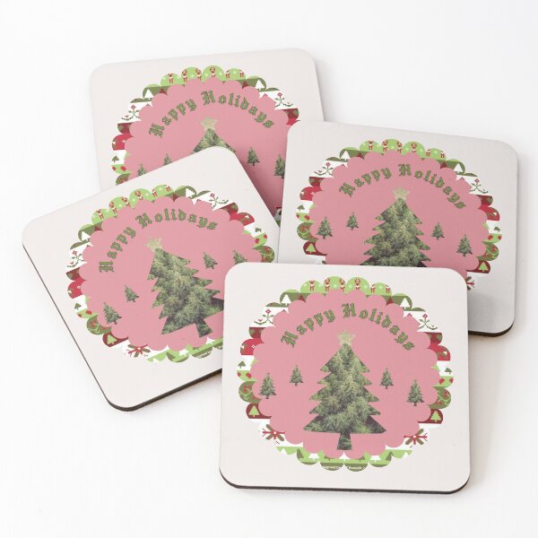 Item preview, Cozy Pine Tree with Green and Red Plaid Frame Holiday Decor Design designed and sold by Liberarteprint.