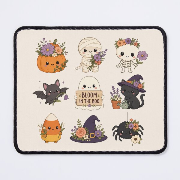 Item preview, Cute Kawaii Halloween Spooky and Sweet Crew - Pumpkin Ghost Cat Art designed and sold by Modern Antique Atelier .