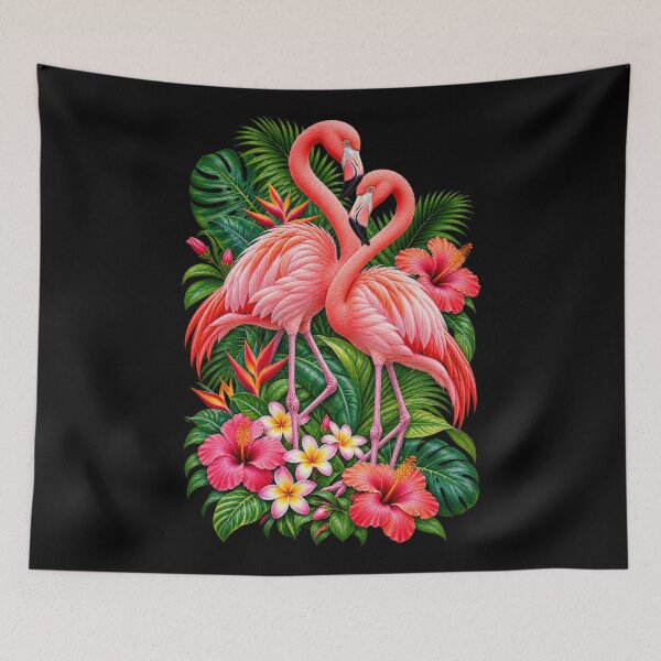 Item preview, Tropical Flamingo Pair designed and sold by RockitBaby.