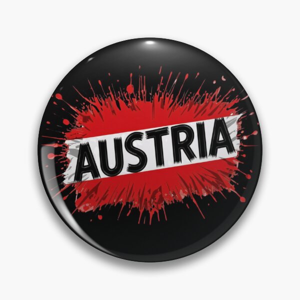 Item preview, Austria Flag Distressed Paint Splatter Art designed and sold by VirellonInk.