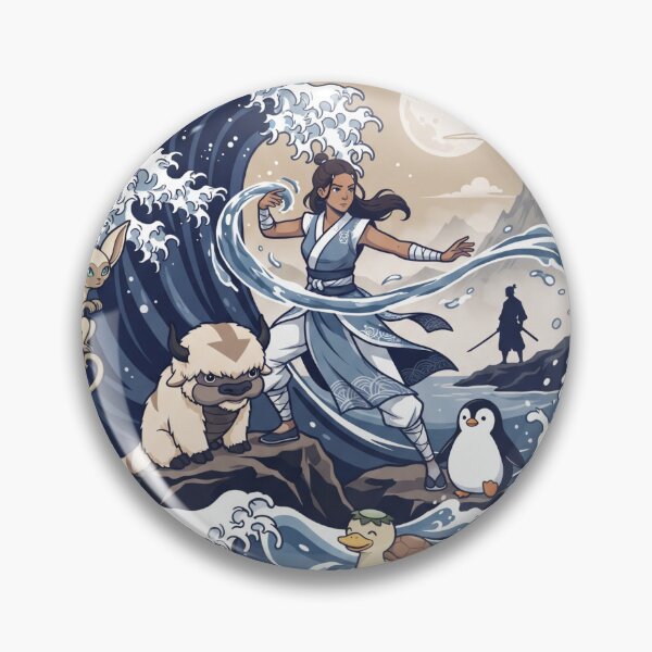 Artikelvorschau, Avatar Wasserbändiger Große Welle T-Shirt entworfen und verkauft von EZONEEE.