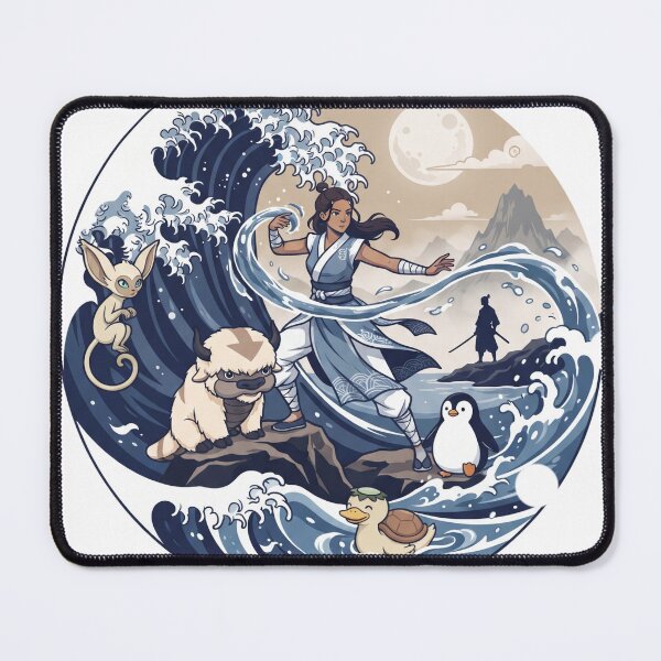Item preview, Avatar Waterbender Great Wave T-Shirt designed and sold by EZONEEE.