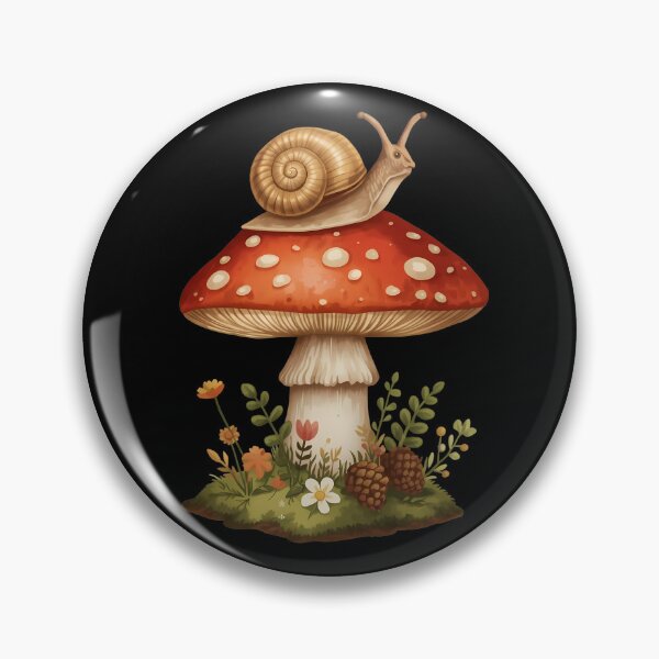 Item preview, Vintage Snail on Amanita Mushroom Dark Cottagecore Botanical Sticker designed and sold by Youram.