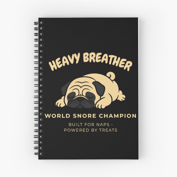 Item preview, Pug Heavy Breather Funny Snoring Dog Sleeping Retro Art designed and sold by wildsilencee.