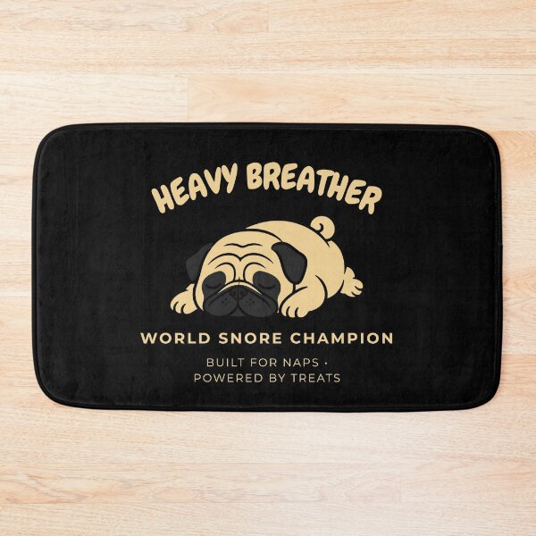 Item preview, Pug Heavy Breather Funny Snoring Dog Sleeping Retro Art designed and sold by wildsilencee.