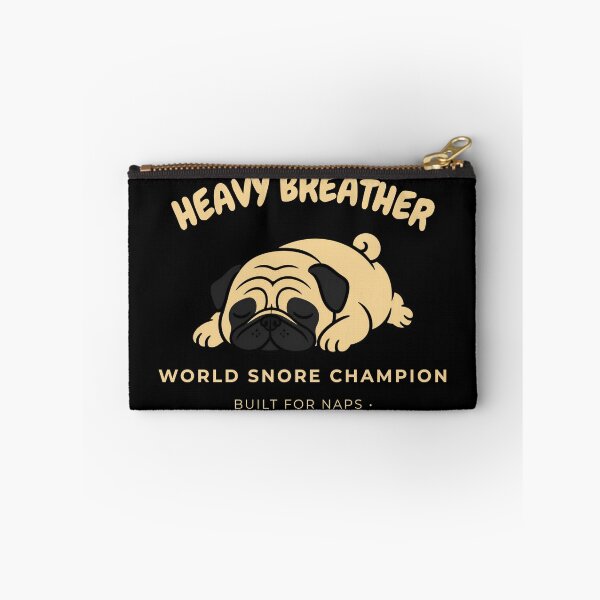 Item preview, Pug Heavy Breather Funny Snoring Dog Sleeping Retro Art designed and sold by wildsilencee.