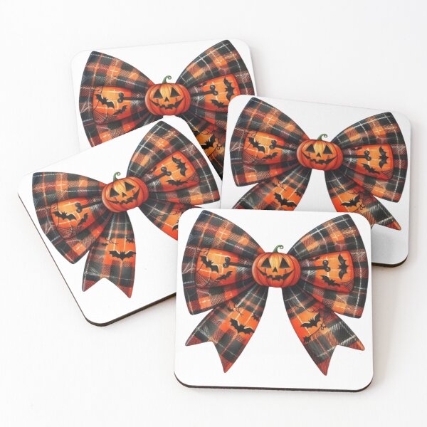 Item preview, Halloween Pumpkin Bow Plaid Pattern Cute Spooky Autumn Design designed and sold by anemiche.