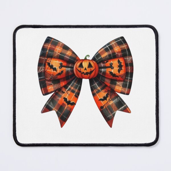 Item preview, Halloween Pumpkin Bow Plaid Pattern Cute Spooky Autumn Design designed and sold by anemiche.
