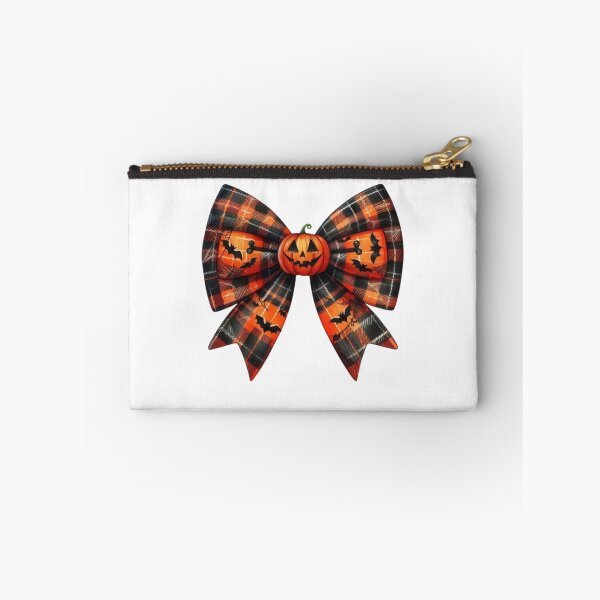 Item preview, Halloween Pumpkin Bow Plaid Pattern Cute Spooky Autumn Design designed and sold by anemiche.