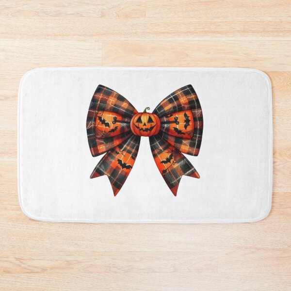 Item preview, Halloween Pumpkin Bow Plaid Pattern Cute Spooky Autumn Design designed and sold by anemiche.